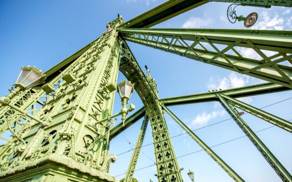 Konstrukcja Mostu Wolności w Budapeszcie - detal