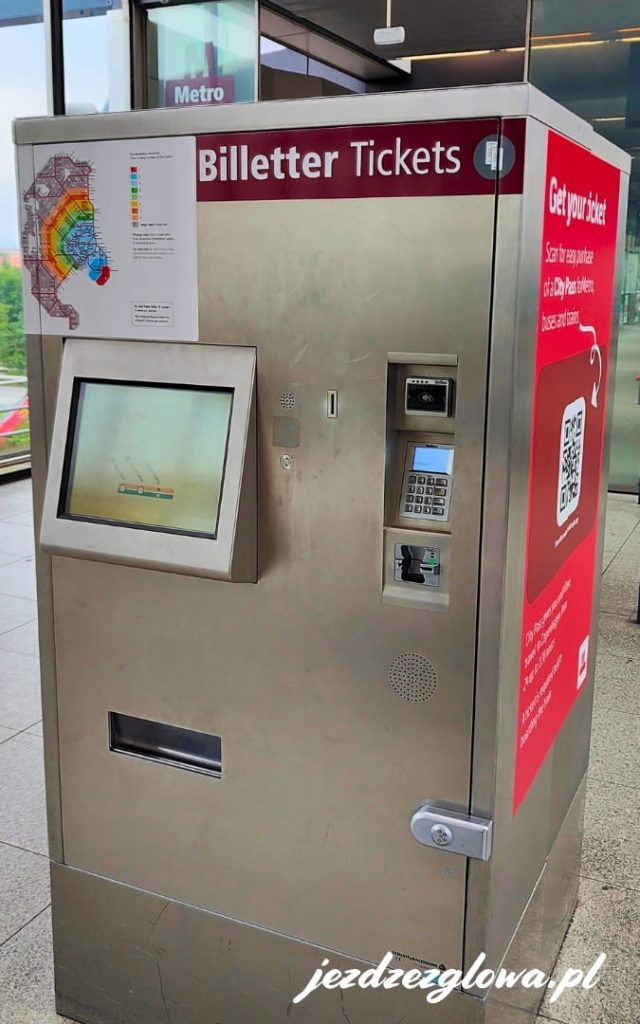 Automat biletowy w kopenhaskim metrze