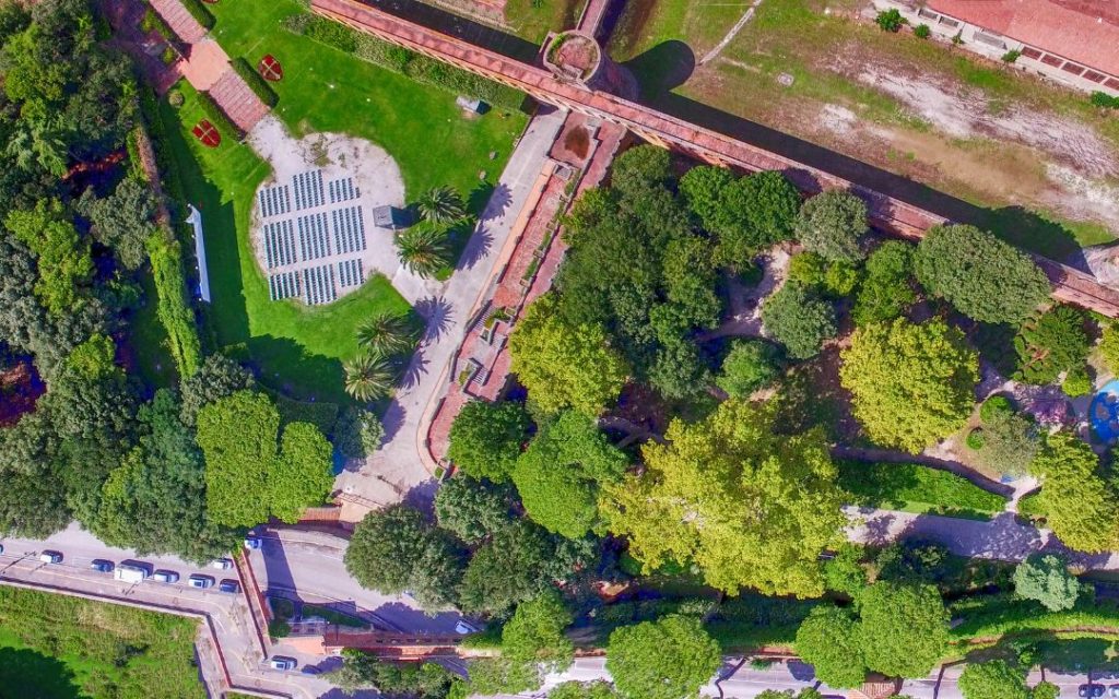 Giardino Scotto (Ogród Scotto) w Pizie z lotu ptaka