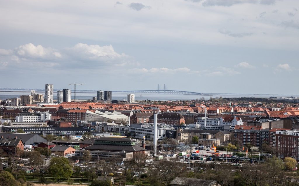 Kopenhaga z widokiem na most Oresund