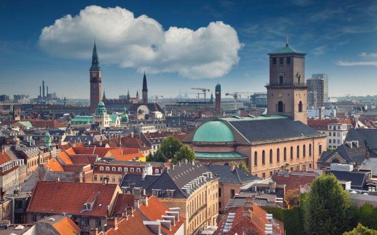 Panorama Kopenhagi w Danii