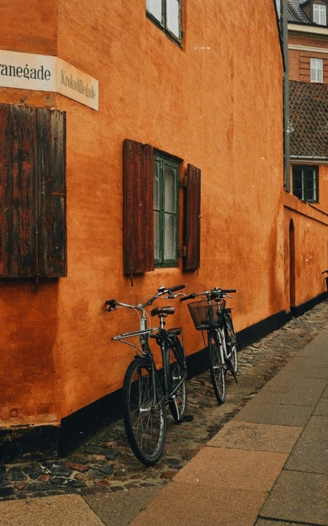 Rower w dzielnicy Nyboder w Kopenhadze