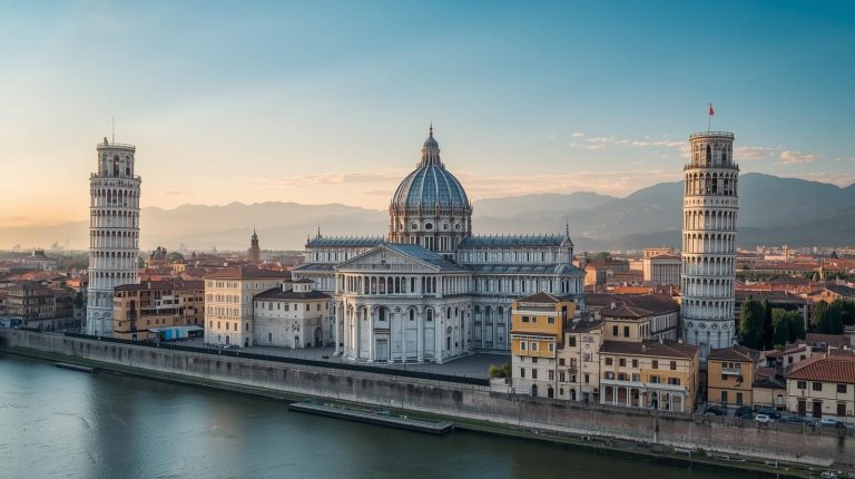 Widok na panoramę miasta w Pizie