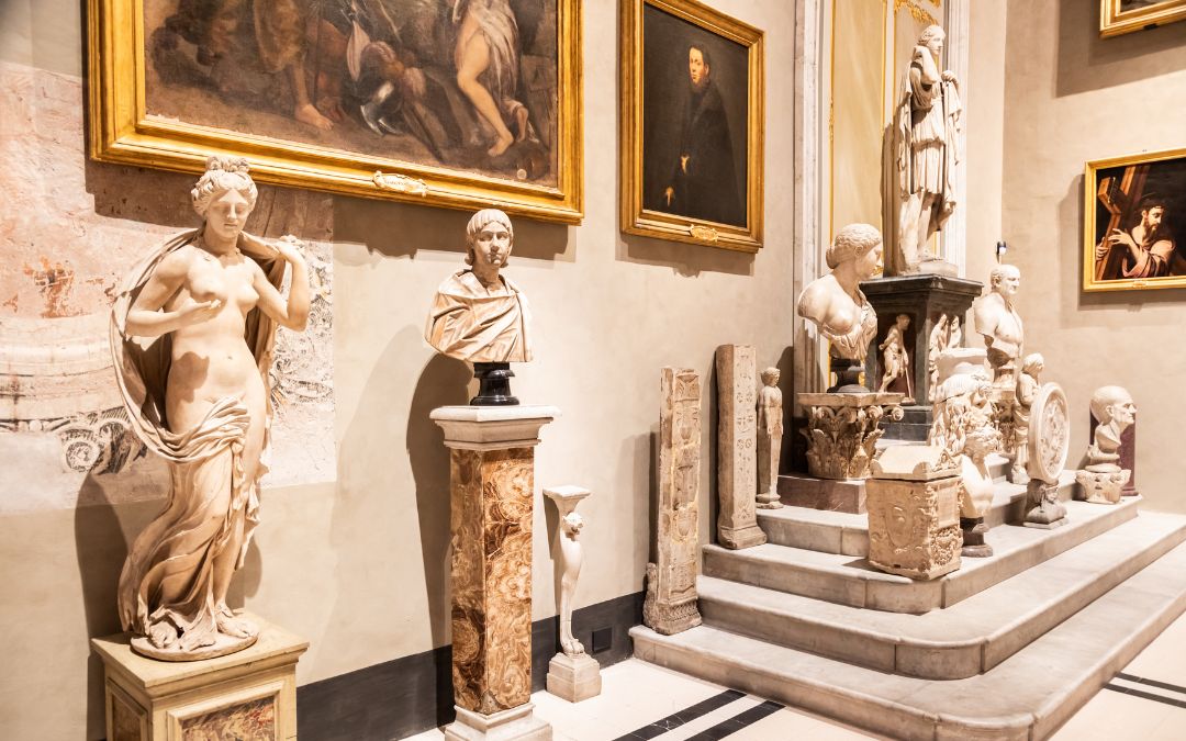 Wnętrze muzeum we Włoszech