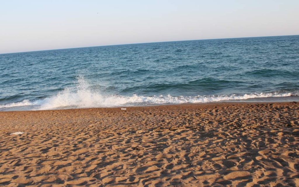 Piaszczysty brzeg na plaży