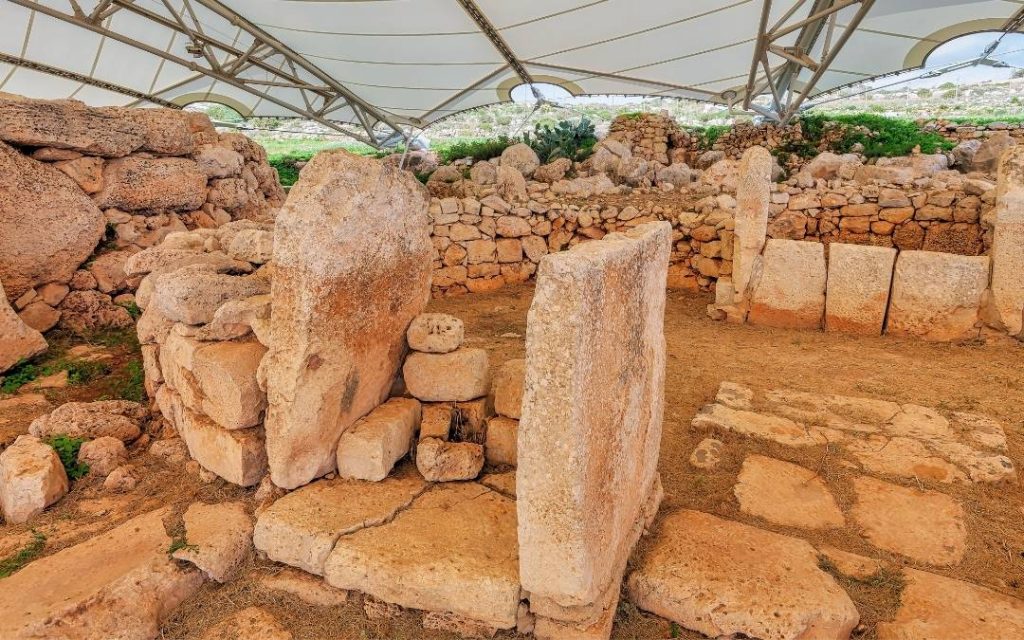 Ruiny megalitycznej świątyni Hagar Qim na Malcie