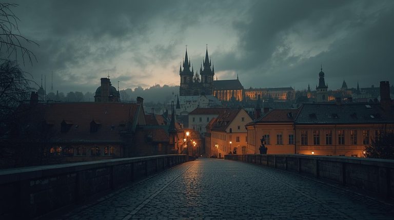 Klimatyczny widok na Pragę