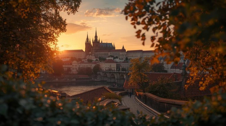 Malowniczy widok na Hradczany w Pradze