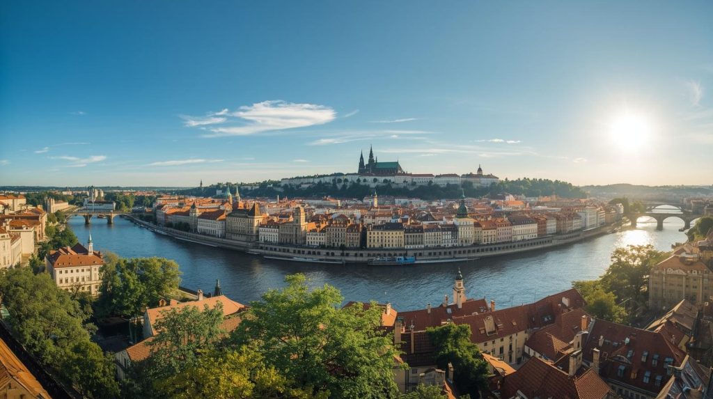 Widok na Pragę w lipcu 