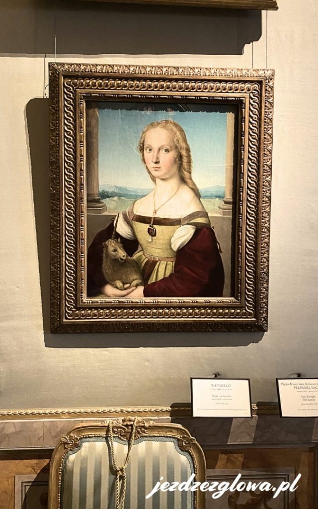 Obraz "Dama z jednorożcem" w Galerii Borghese w Rzymie