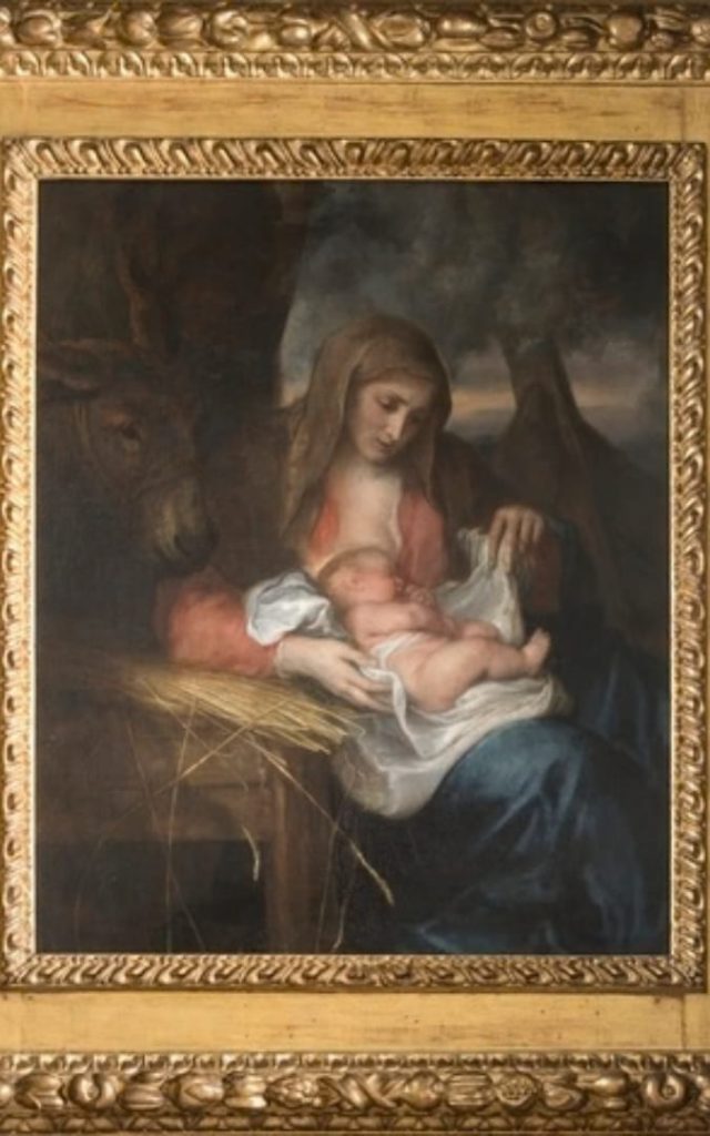 Obraz "Odpoczynek podczas ucieczki do Egiptu" autorstwa Orazio Gentileschiego w Palazzo Barberini