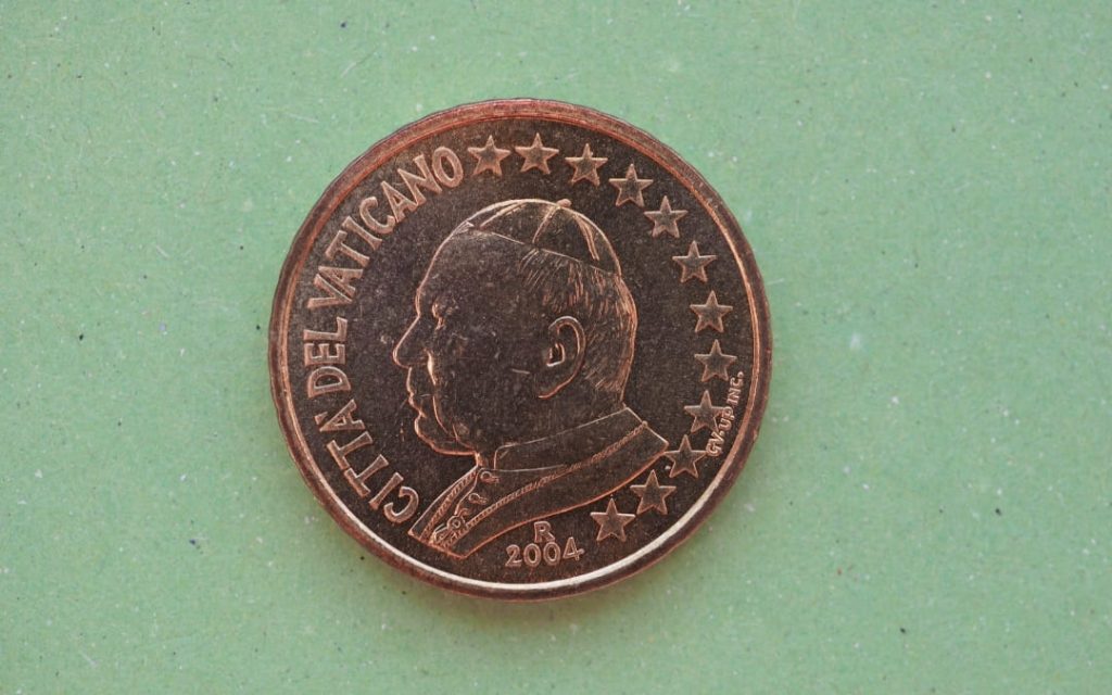 Pamiątkowa moneta watykańska bita za pontyfikatu Jana Pawła II