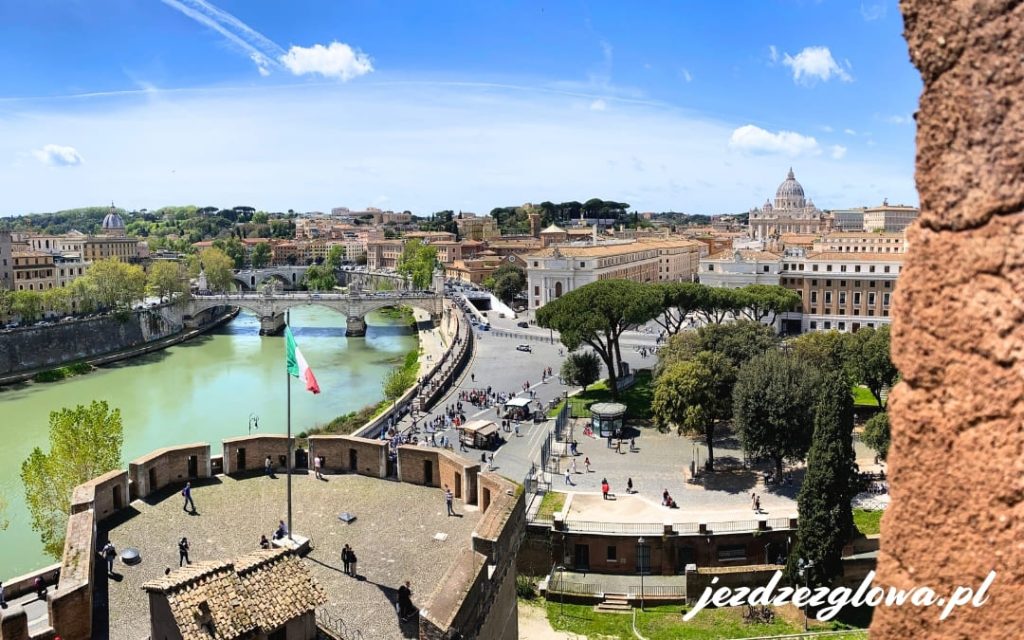 Rzymski krajobraz z tarasu Zamku Świętego Anioła