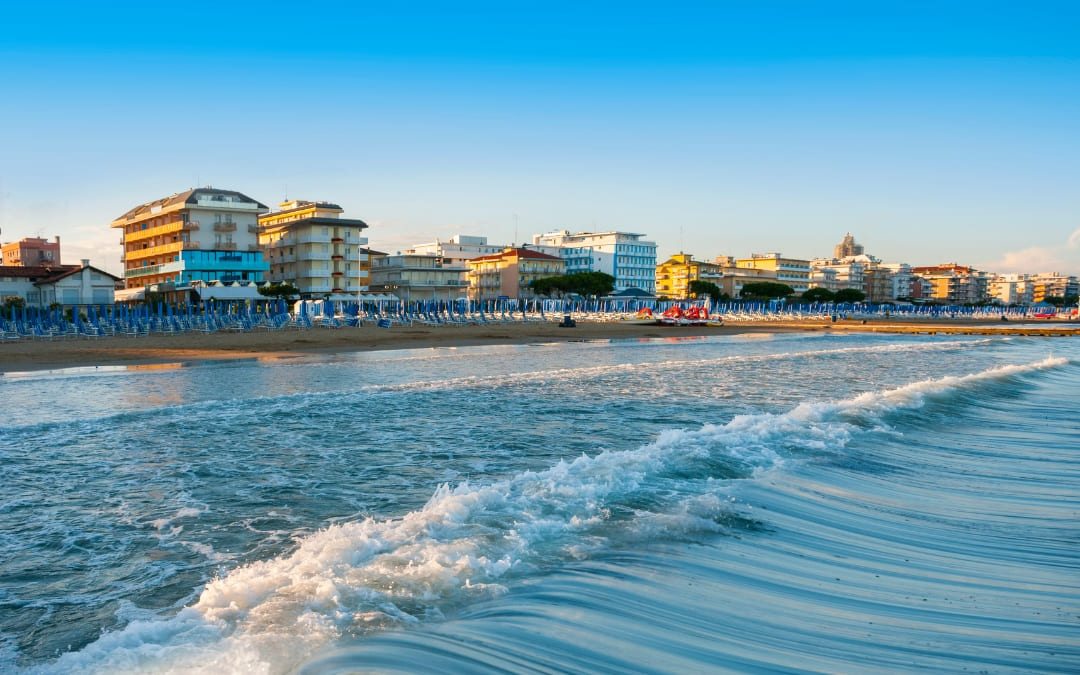 Plaża Lido di Jesolo nad Morzem Adriatyckim