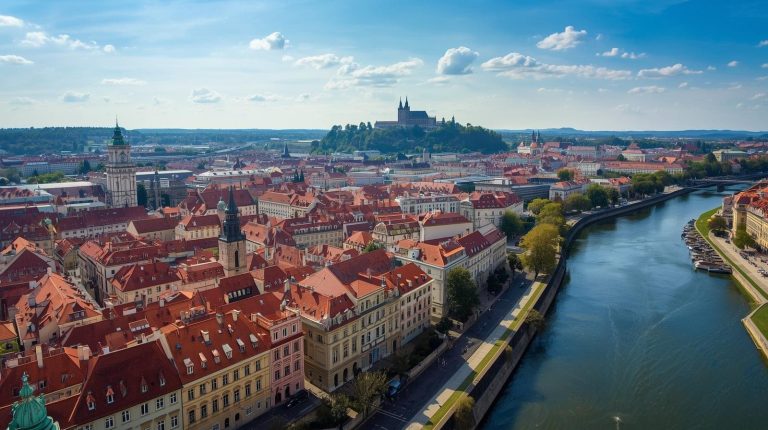 Malowniczy widok na jedno z miast w Polsce