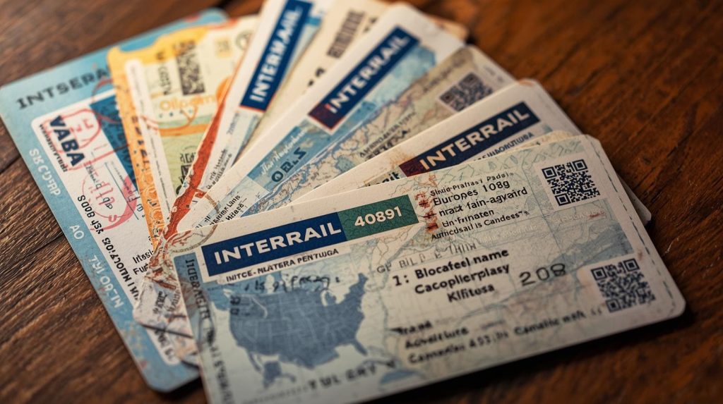 Widok na bilety Interrail Global Pass