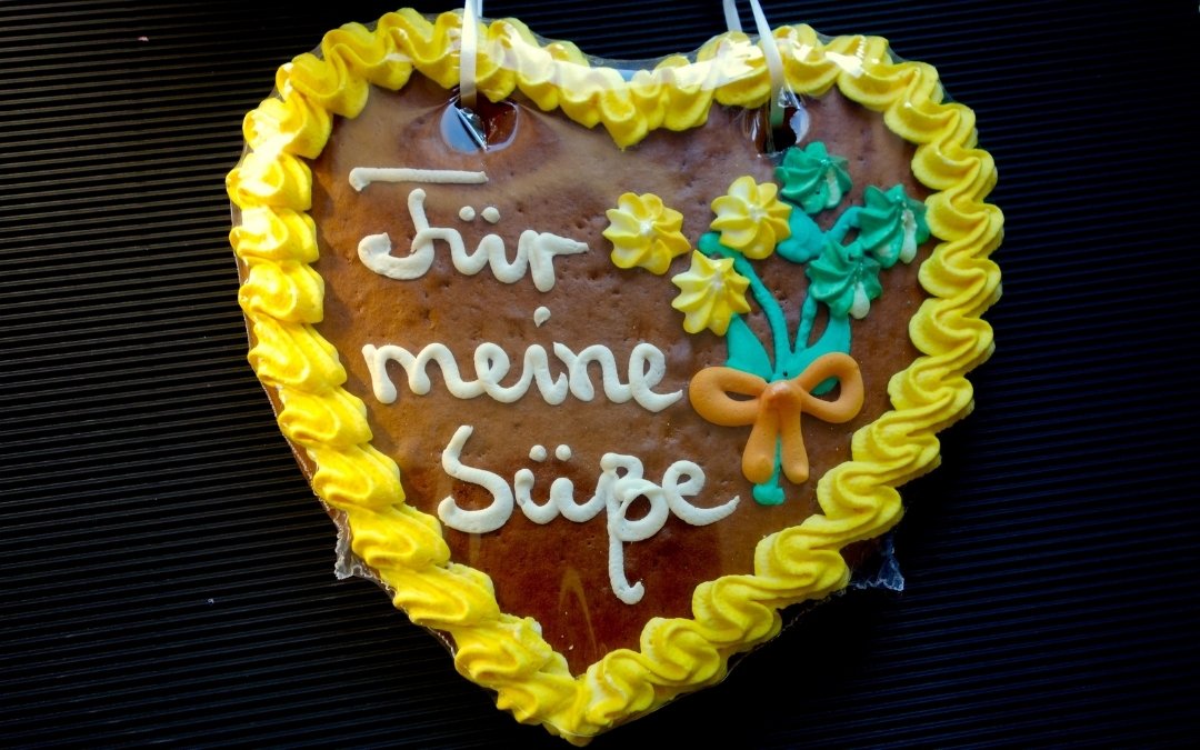 Piernikowe serce z napisem für meine Süße